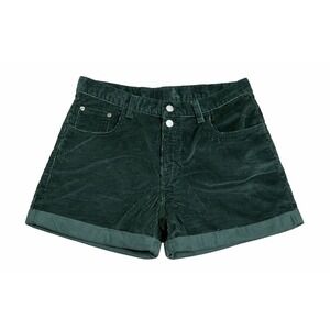y2k green corduroy shorts low rise vintage style Arizona jean co